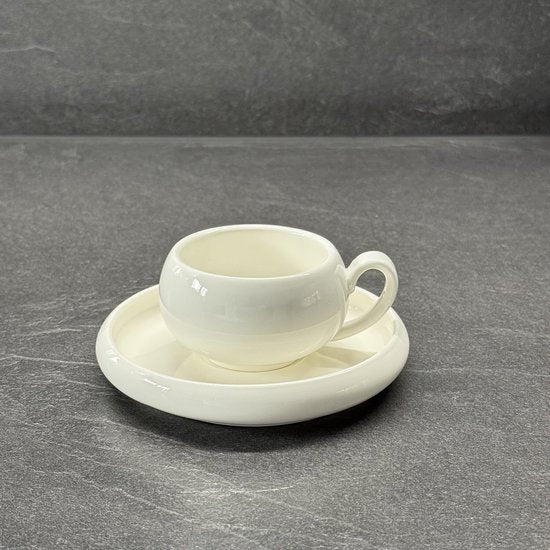 Belicia Espresso Set - 12-delig (6 Personen) - 90ml - Wit Porselein - Kop en Schotel