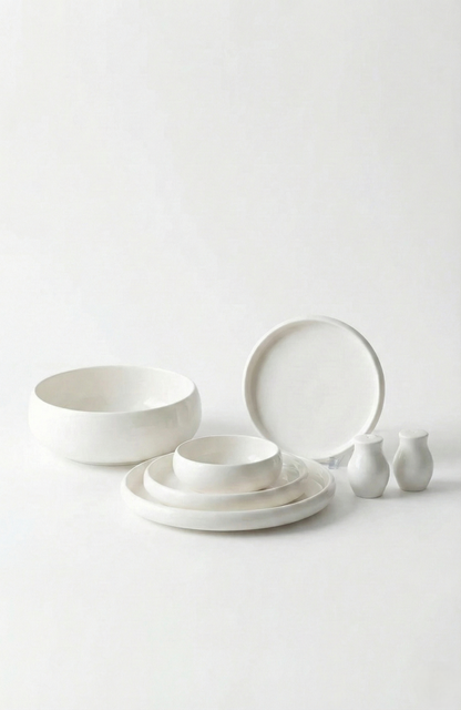 Almina Belicia Serviesset - 27-Delig Wit Porselein - Modern & Tijdloos Design
