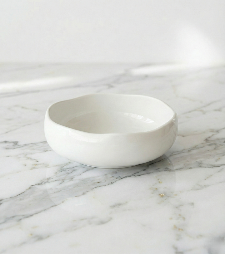 Diva Schaal - Wit Porselein - Ø 24 cm - Modern &amp; Organisch Design