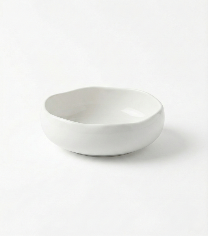 Diva Schaal - Wit Porselein - Ø 24 cm - Modern &amp; Organisch Design