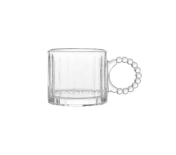 Pearly Glazen Set (6 stuks) - 300ml - Geribbeld Design