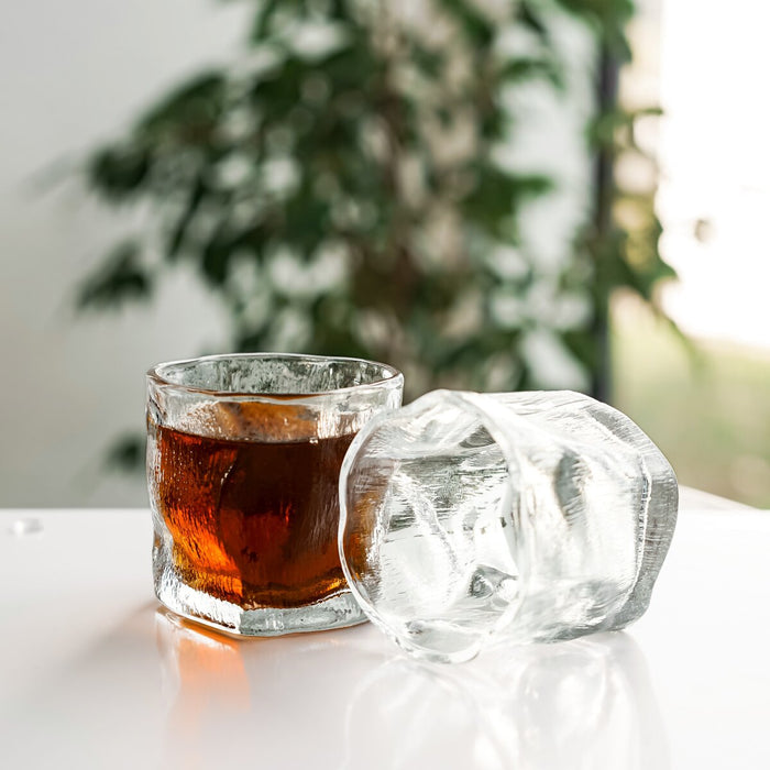 Aesthetic 'Wave Snow' Tumbler Glazenset – 6 Stuks – Uniek IJs-Design