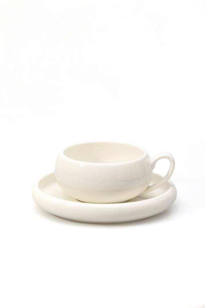 Belicia 12-delige Koffieset - Porseleinen Kop en Schotel - 6 Personen - 220ml - Wit