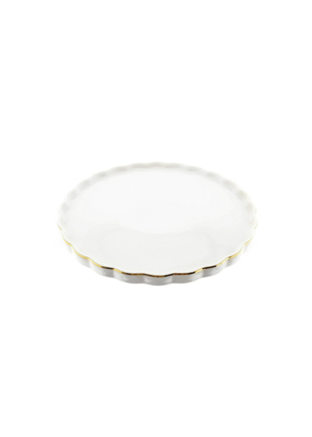 Flores Serviesset – 27-delig Wit Porselein met Gouden Rand – Klassiek &amp; Elegant