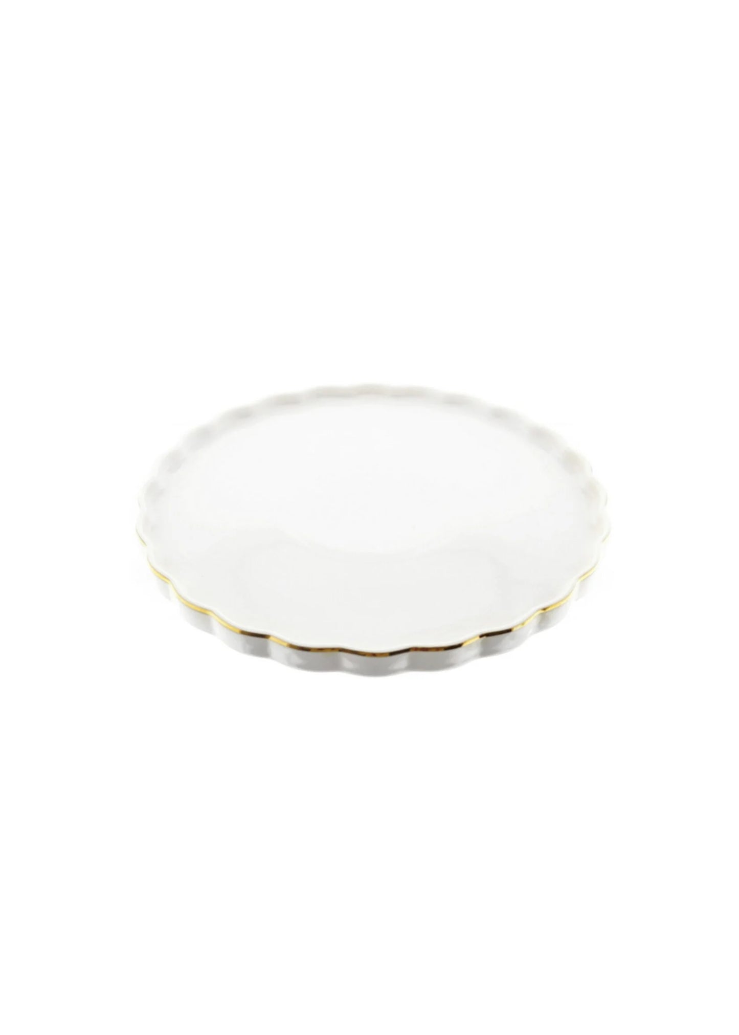 Almina Flores Serviesset – 27-delig Wit Porselein met Gouden Rand – Klassiek & Elegant