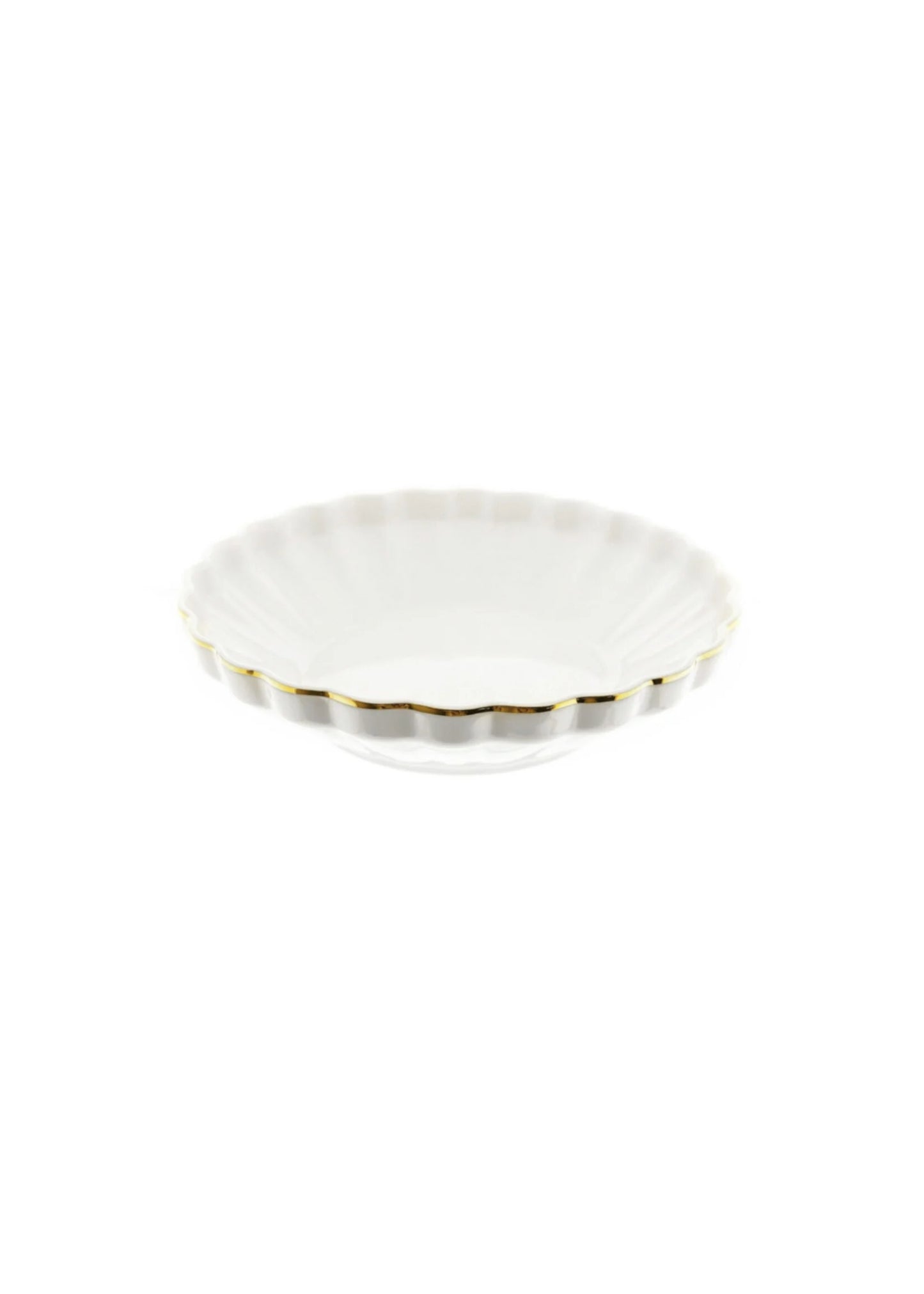 Almina Flores Serviesset – 27-delig Wit Porselein met Gouden Rand – Klassiek & Elegant