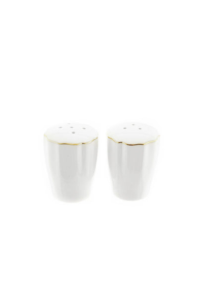 Almina Flores Serviesset – 27-delig Wit Porselein met Gouden Rand – Klassiek & Elegant