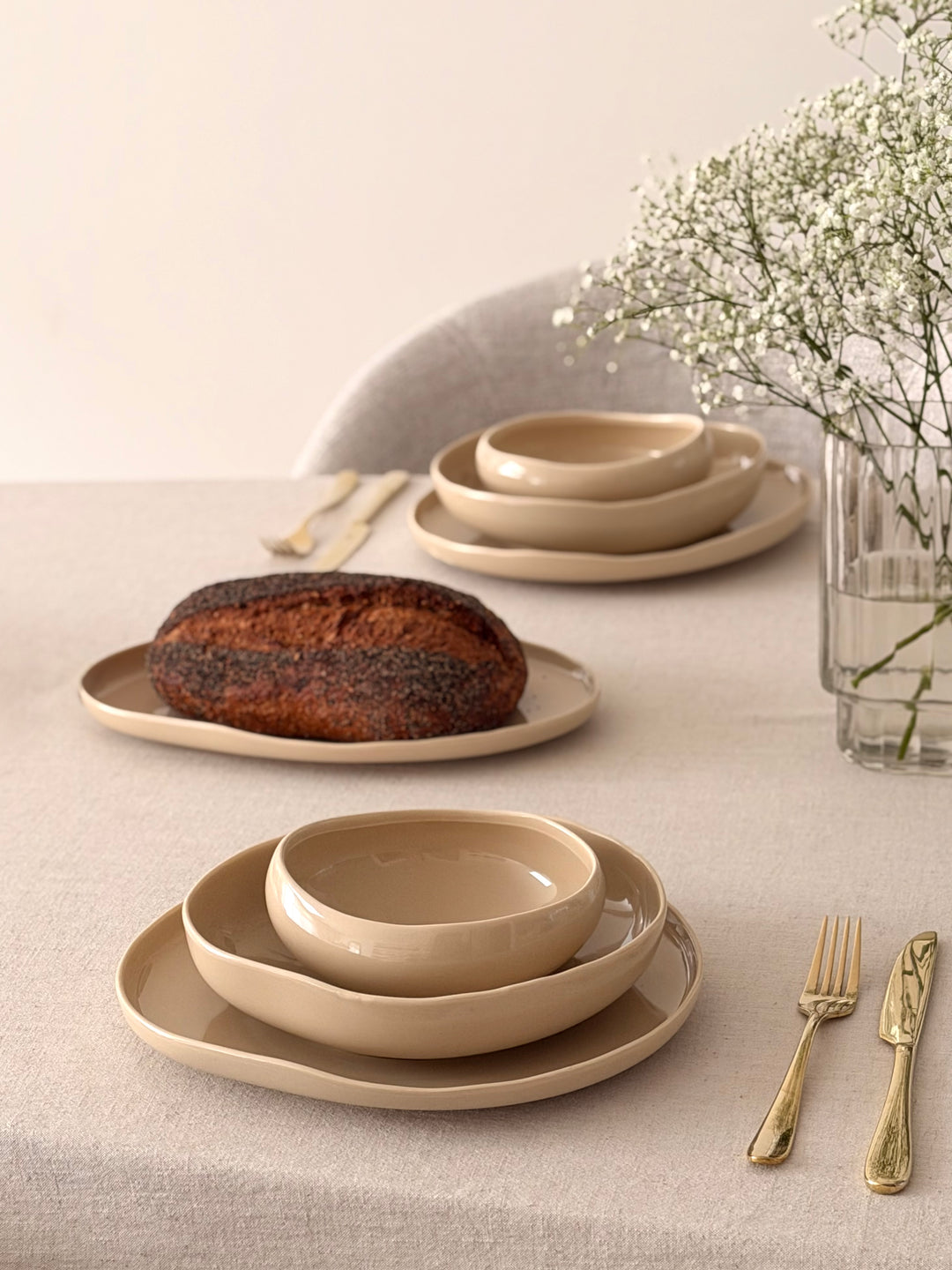 BRICARD BARLES DINNER SET | TAUPE 25-DELIG