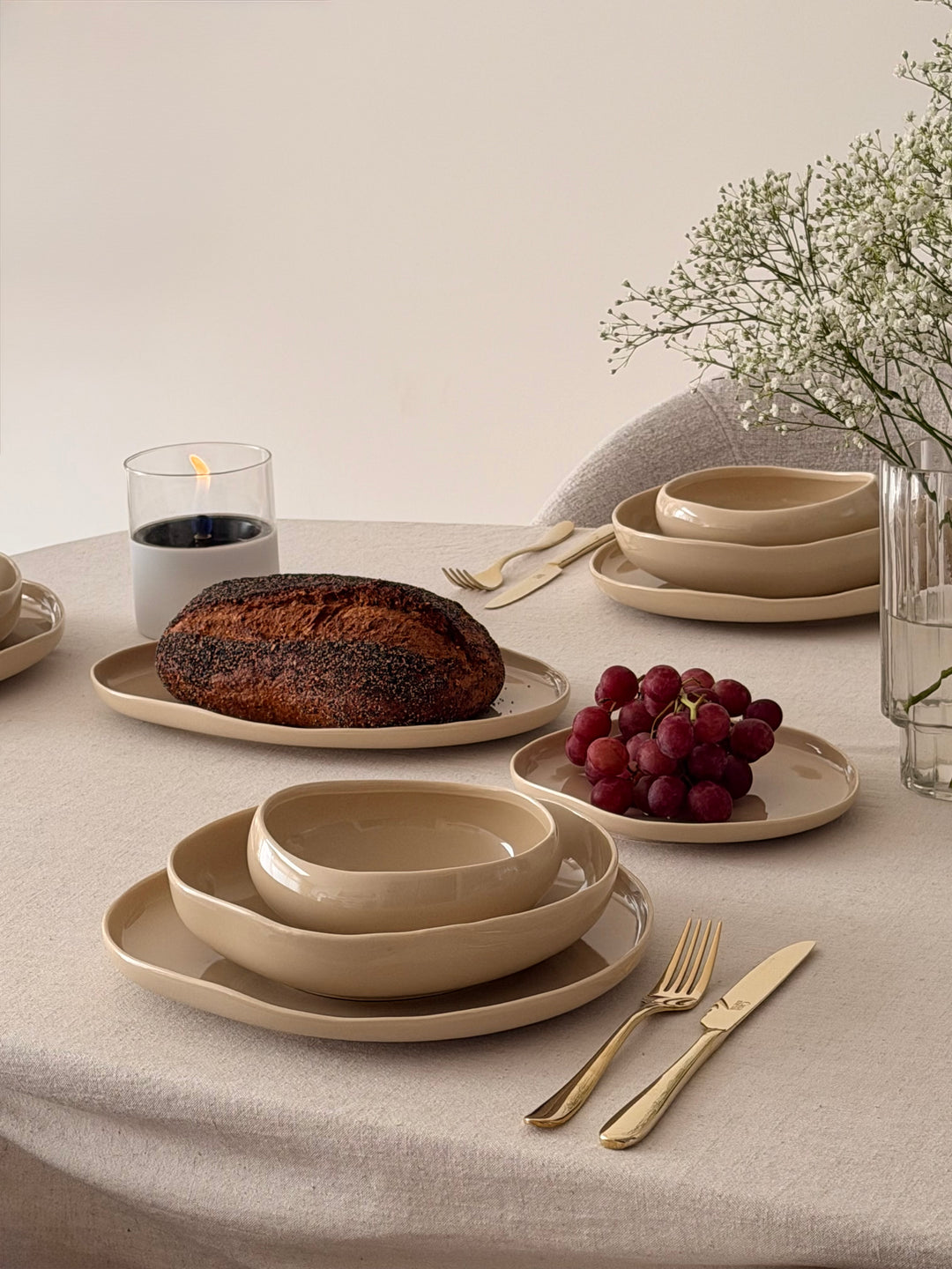 BRICARD BARLES DINNER SET | TAUPE 25-DELIG