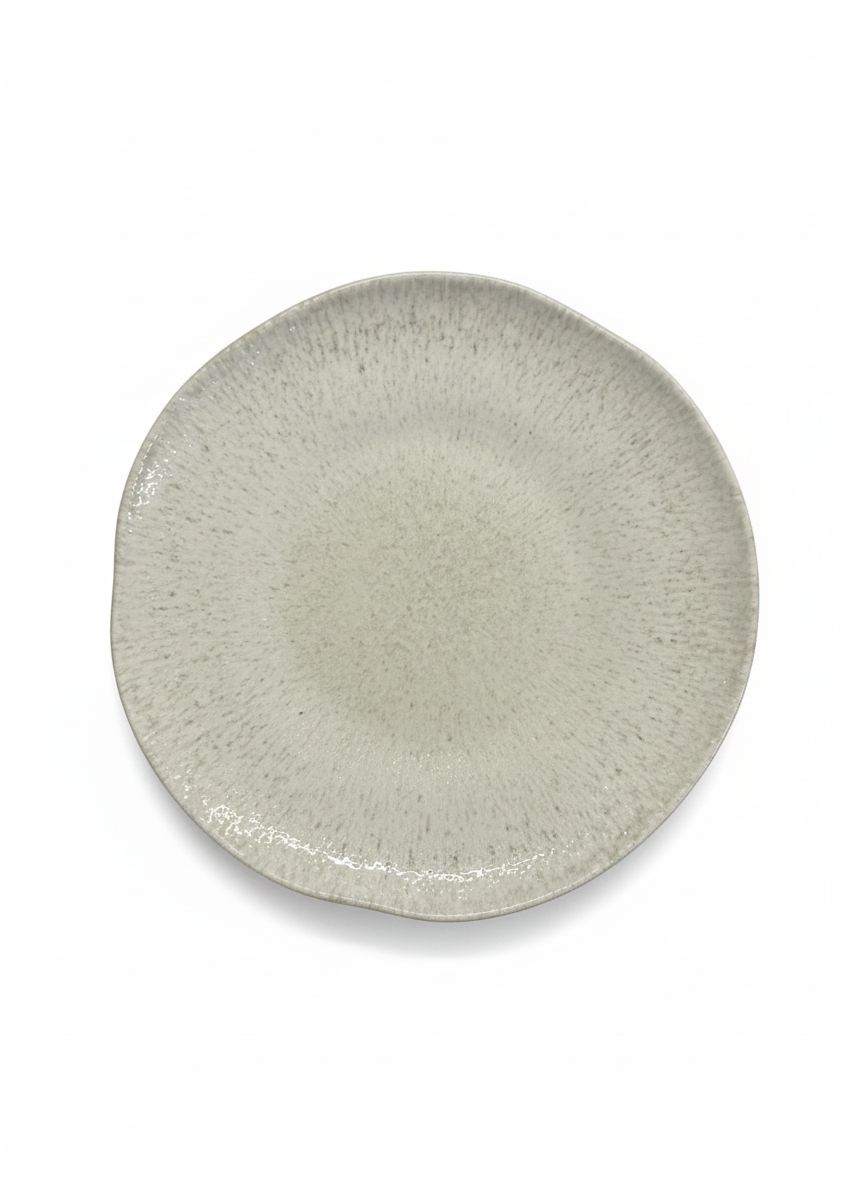 Ipek Dune Serviesset 24-delig – Porselein – Beige Gespikkeld – Organische Vorm – Modern & Rustiek