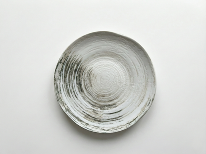 Ipek Olive Serviesset 24-delig – Porselein – Wit met Groene Swirl – Artistiek & Modern