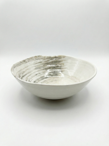 Ipek Olive Serviesset 24-delig – Porselein – Wit met Groene Swirl – Artistiek & Modern