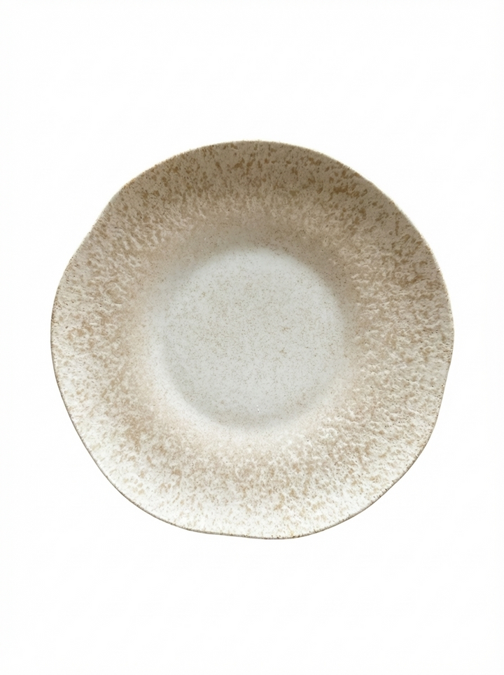Ipek Pearl Serviesset 24-delig – Porselein – Beige met Parelmoer Glans – Reliëf Structuur