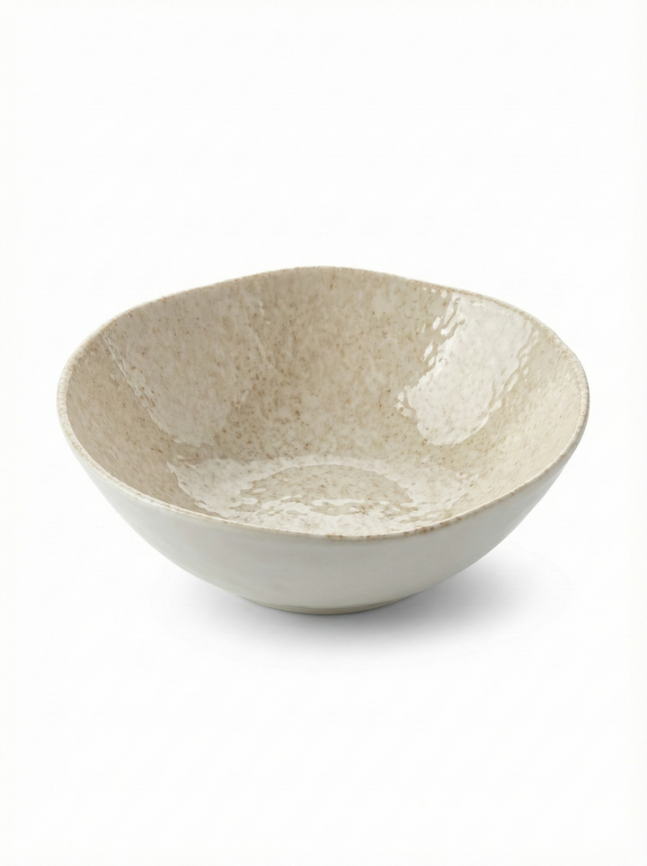 Ipek Pearl Serviesset 24-delig – Porselein – Beige met Parelmoer Glans – Reliëf Structuur