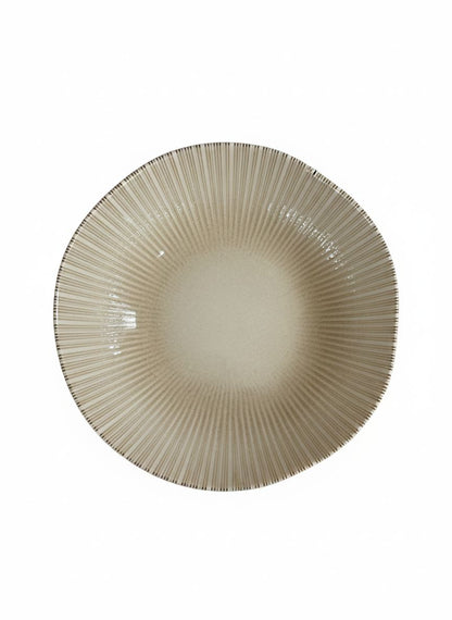 Ipek Sahara Serviesset 24-delig – Porselein – Beige met Lijnenstructuur – Modern & Sfeervol