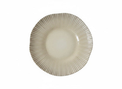Ipek Sahara Serviesset 24-delig – Porselein – Beige met Lijnenstructuur – Modern & Sfeervol