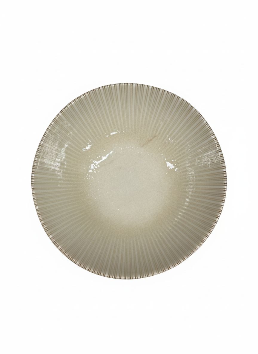 Ipek Sahara Serviesset 24-delig – Porselein – Beige met Lijnenstructuur – Modern & Sfeervol