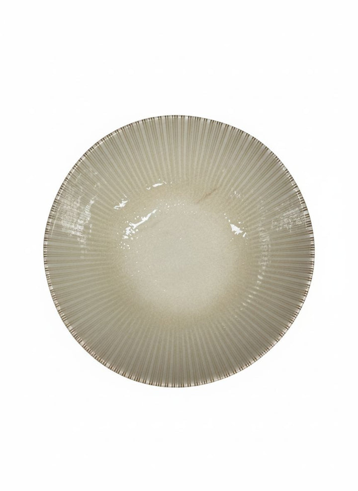 Ipek Sahara Serviesset 24-delig – Porselein – Beige met Lijnenstructuur – Modern &amp; Sfeervol