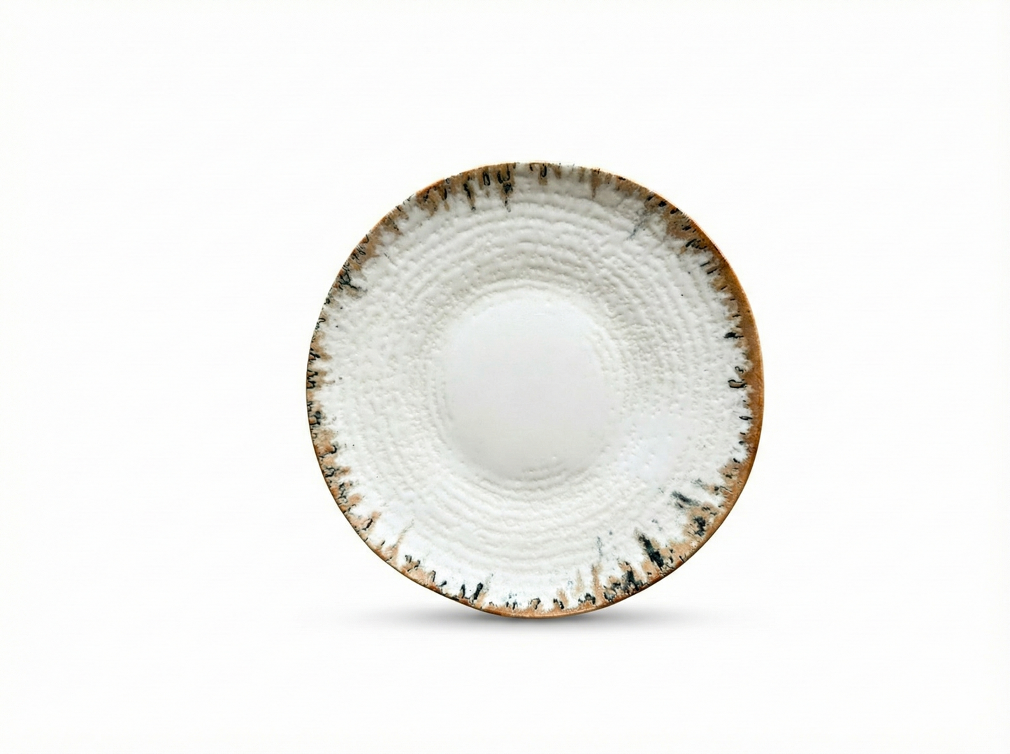 Ipek Terra Serviesset 24-delig – Porselein – Crème met Bruine Rand – Aards & Rustiek Design