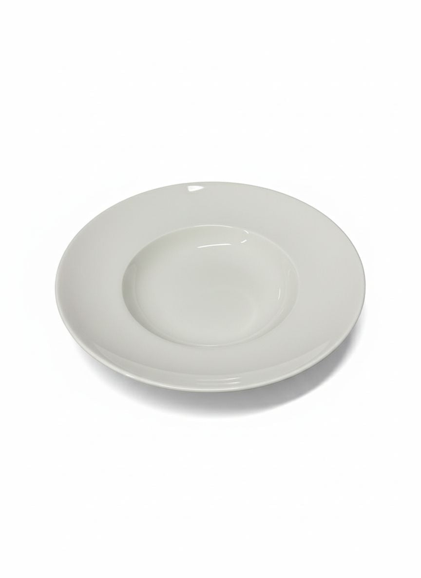 Tijdloos Wit Porseleinen Pastabord - 4 Stuks- Ø 30 cm