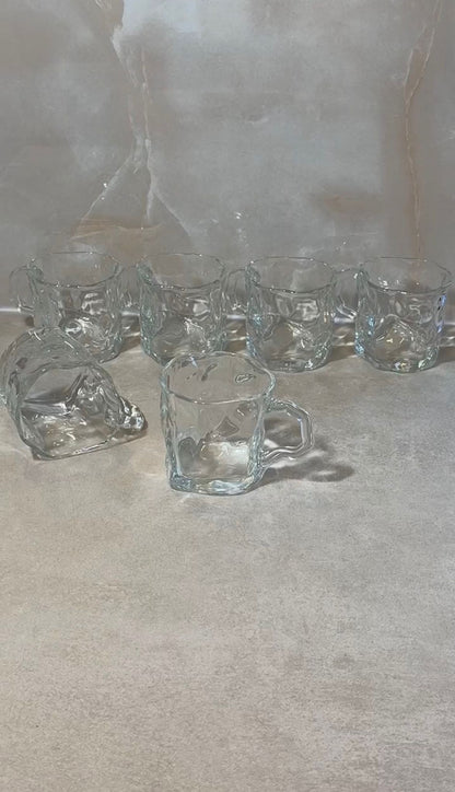 Wave Glazen met Oor – Set van 6 (230ml)