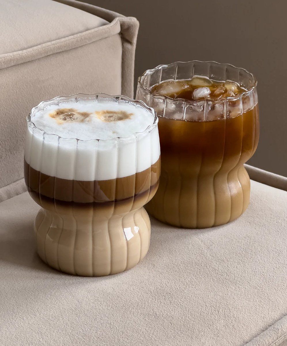Lumi Ribbelglazen - Set van 2  - 300 ml