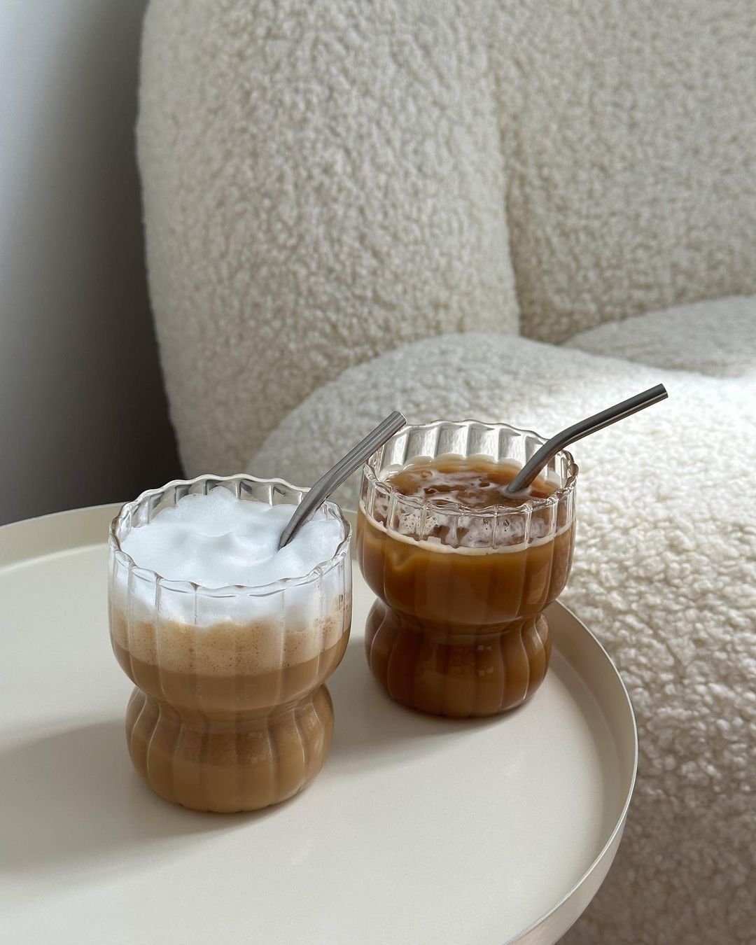 Lumi Ribbelglazen - Set van 2  - 300 ml