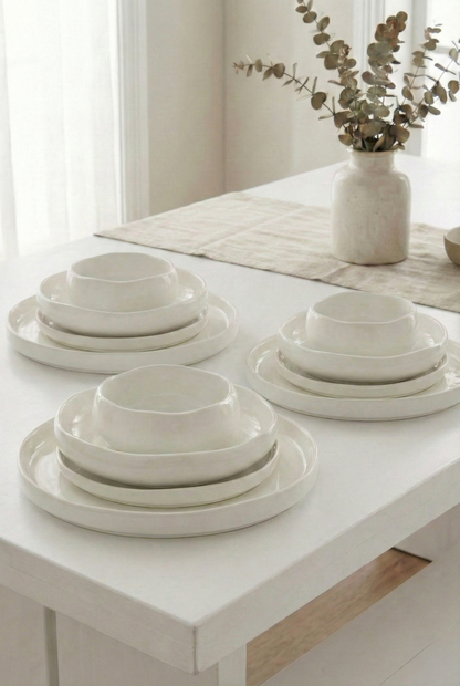 Almina Diva Serviesset - Wit – 24-delig Porselein (6 personen)